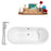 Cast Iron Tub, Faucet and Tray Set 67" RH5061GLD-CH-120