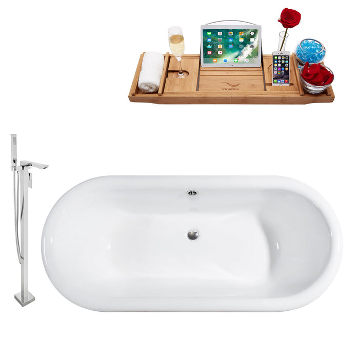 Cast Iron Tub, Faucet and Tray Set 66" RH5080CH-140