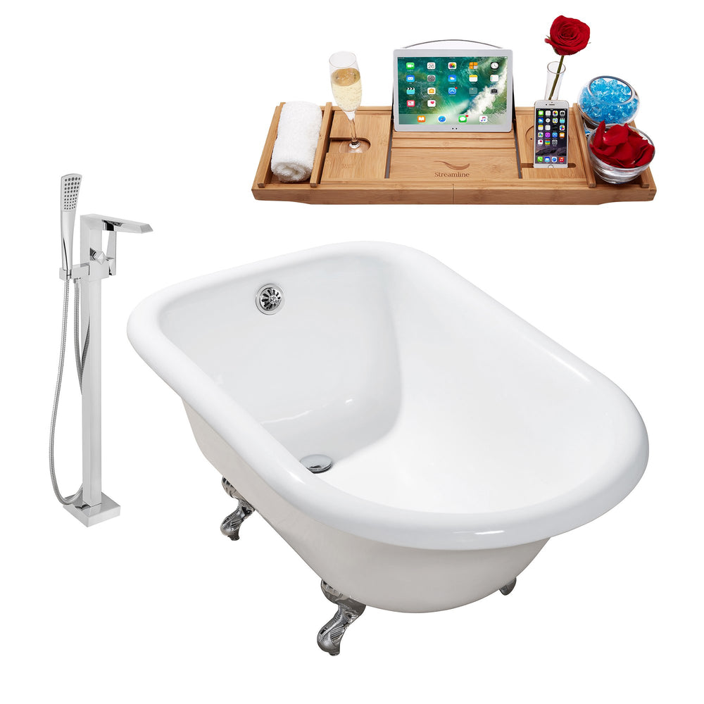 Cast Iron Tub, Faucet and Tray Set 66