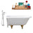 Cast Iron Tub, Faucet and Tray Set 66" RH5100GLD-CH-100