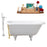 Cast Iron Tub, Faucet and Tray Set 66" RH5100WH-GLD-140