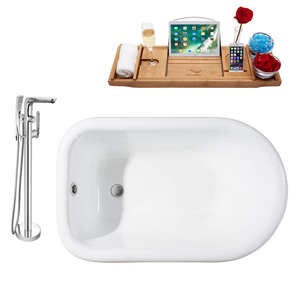 Cast Iron Tub, Faucet and Tray Set 48