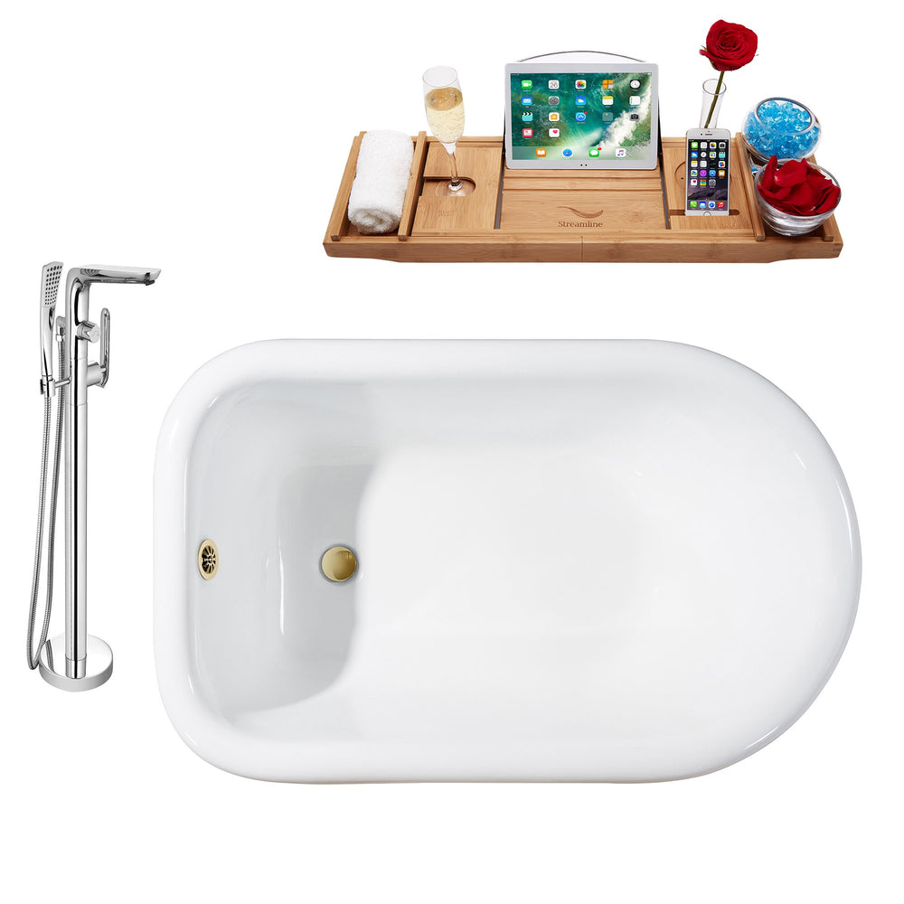 Cast Iron Tub, Faucet and Tray Set 48