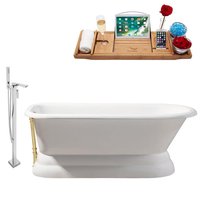 Cast Iron Tub, Faucet and Tray Set 66" RH5140GLD-140