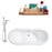 Cast Iron Tub, Faucet and Tray Set 72" RH5162CH-CH-100