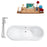 Cast Iron Tub, Faucet and Tray Set 72" RH5162GLD-CH-120