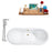 Cast Iron Tub, Faucet and Tray Set 72" RH5162WH-GLD-120