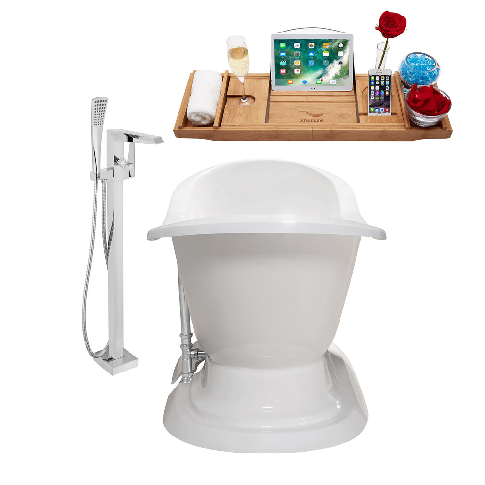 Cast Iron Tub, Faucet and Tray Set 61