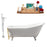 Cast Iron Tub, Faucet and Tray Set 67" RH5220WH-GLD-140