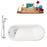 Cast Iron Tub, Faucet and Tray Set 61" RH5221GLD-CH-100