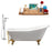 Cast Iron Tub, Faucet and Tray Set 61" RH5221GLD-GLD-100