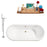 Cast Iron Tub, Faucet and Tray Set 71" RH5240GLD-GLD-140