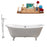 Cast Iron Tub, Faucet and Tray Set 71" RH5240WH-CH-140