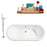 Cast Iron Tub, Faucet and Tray Set 71" RH5240WH-GLD-140