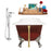 Cast Iron Tub, Faucet and Tray Set 66" RH5280CH-GLD-100