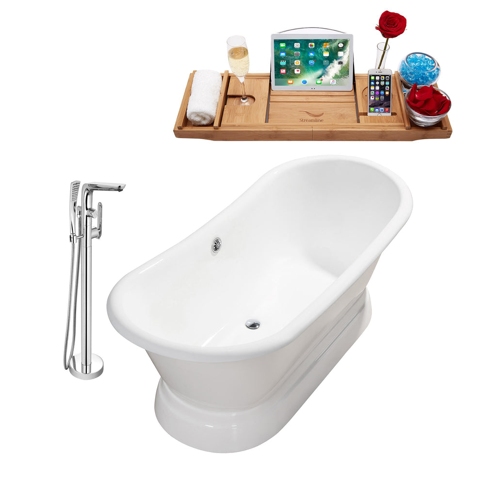 Cast Iron Tub, Faucet and Tray Set 71
