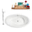 Cast Iron Tub, Faucet and Tray Set 65" RH5440CH-CH-140