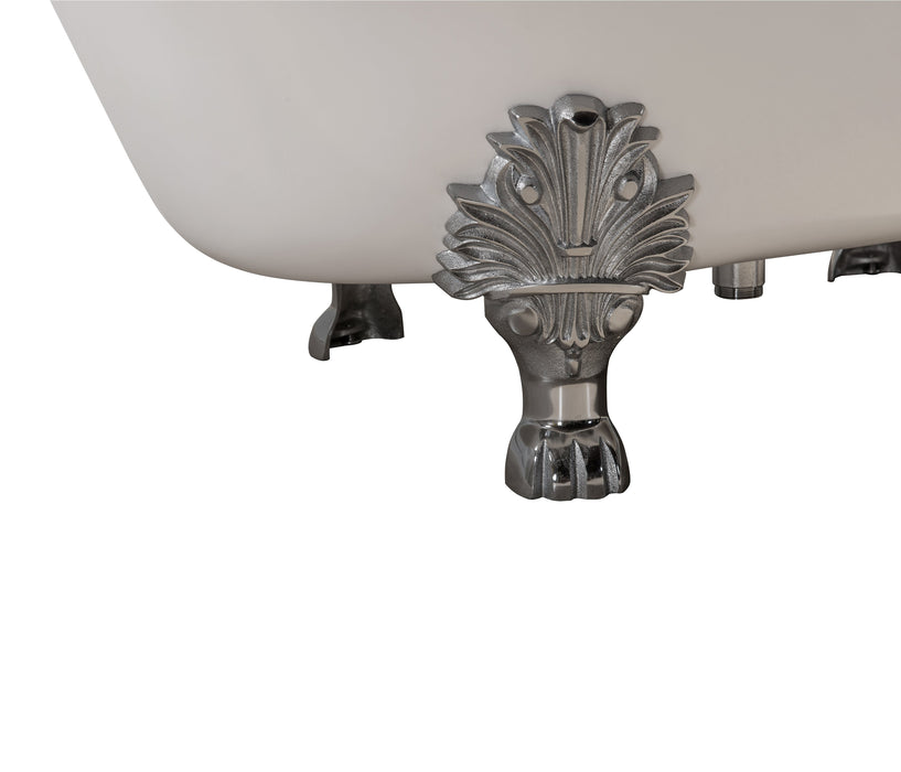 Cast Iron Tub, Faucet and Tray Set 65" RH5442CH-CH-120