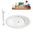 Cast Iron Tub, Faucet and Tray Set 65" RH5442WH-CH-140