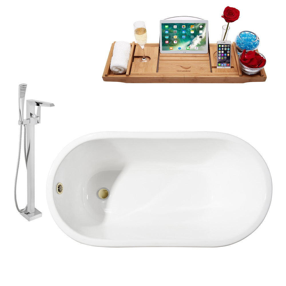 Cast Iron Tub, Faucet and Tray Set 53