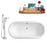 Tub, Faucet, and Tray Set Streamline 60'' Clawfoot RH5500WH-CH-100